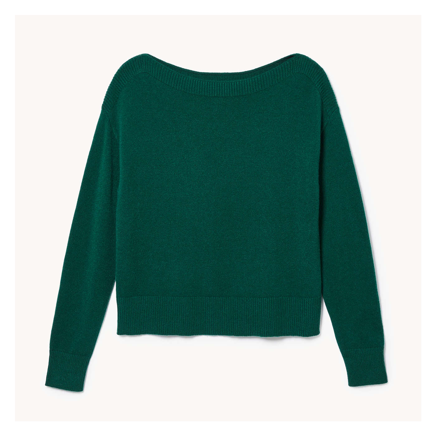 Women Knit Pullover in Dark Green from Joe Fresh